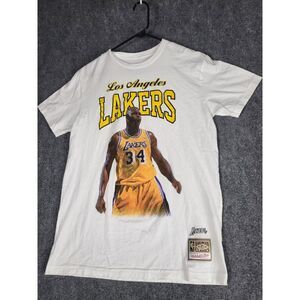 Vintage Mitchell & Ness‎ Shaquille O'Neal Lakers Tee Sz M NBA Sports Basketball